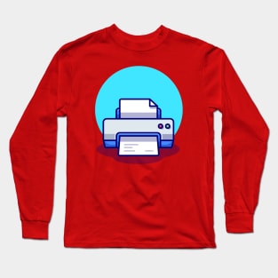 Printer With Paper Long Sleeve T-Shirt